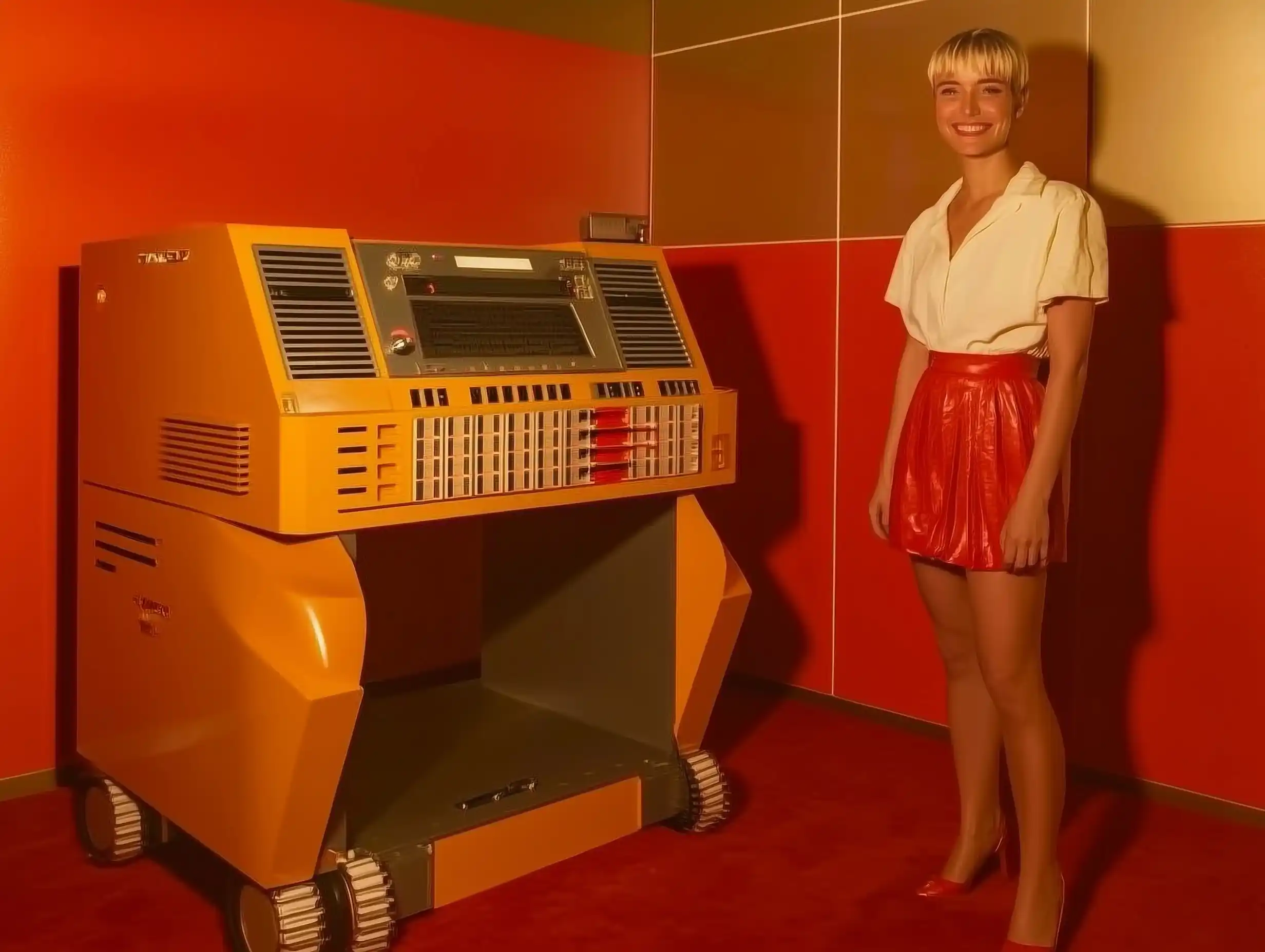 Cinematic Sci-Fi Woman and Robot Midjourney提示词