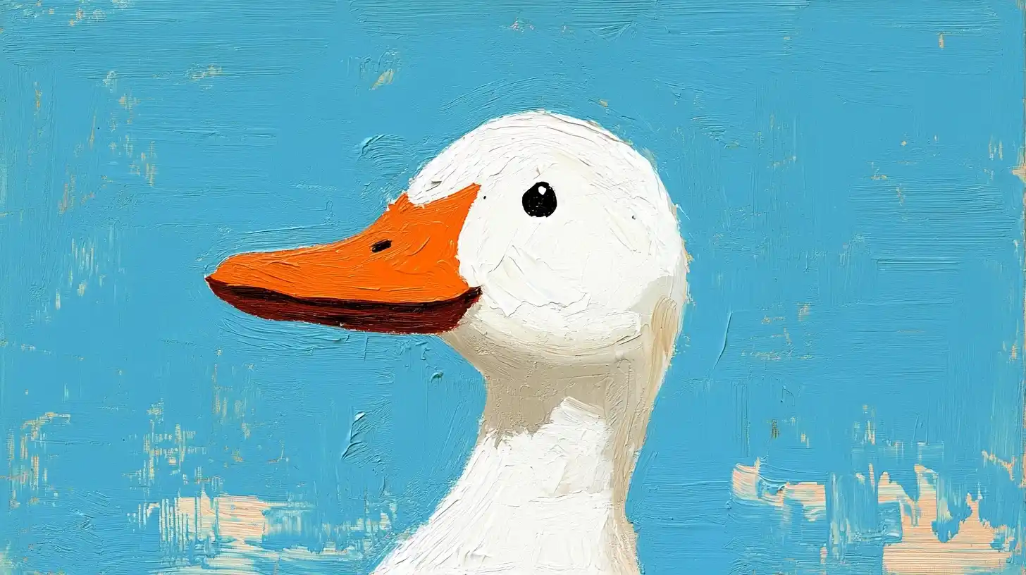 Naive Duck Cityscape Illustration Midjourney提示词