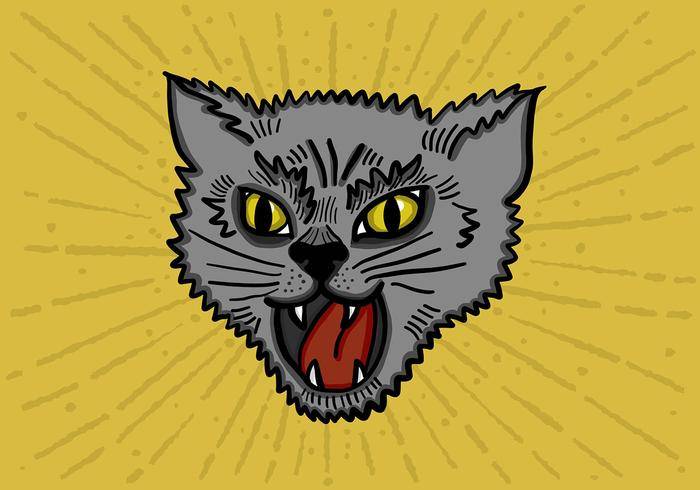 凶猛的猫咪猫头