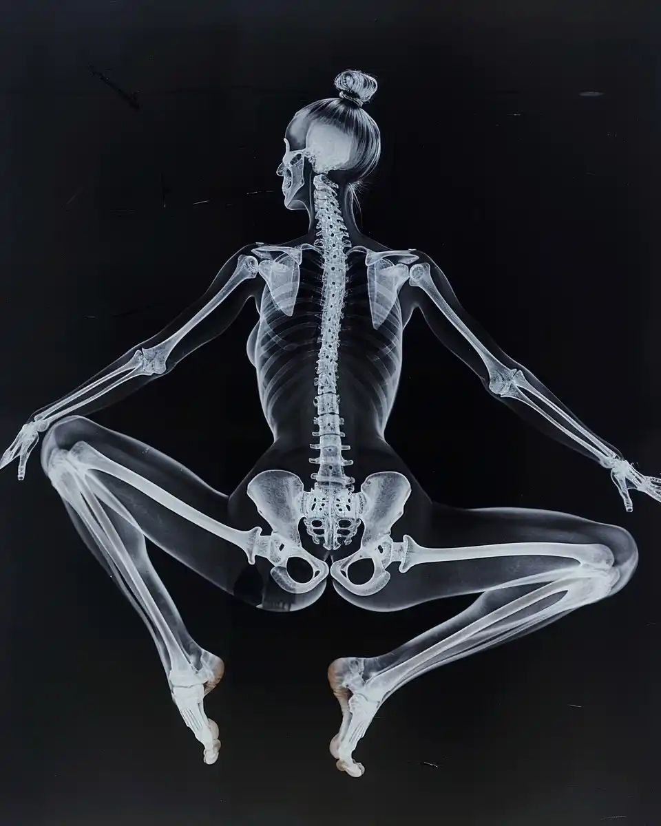 Raw Split X-Ray Woman Midjourney提示词