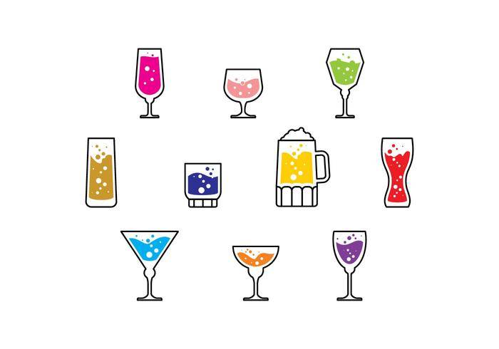 免费鸡尾酒图标矢量