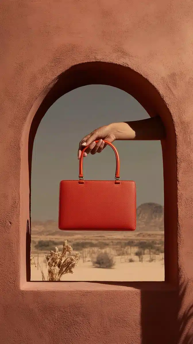 Photorealistic Handbag by Window Midjourney提示词