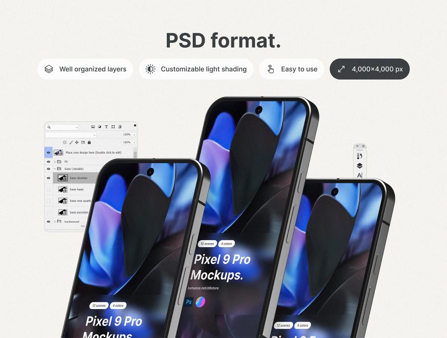 Google Pixel 9 Pro Mockups