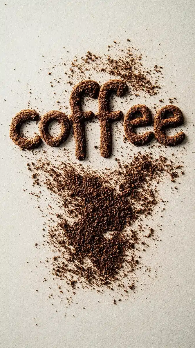 Coffee Grounds Typography Midjourney提示词