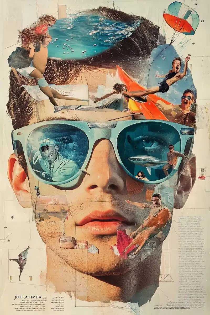 Surreal Collage of Characters Midjourney提示词