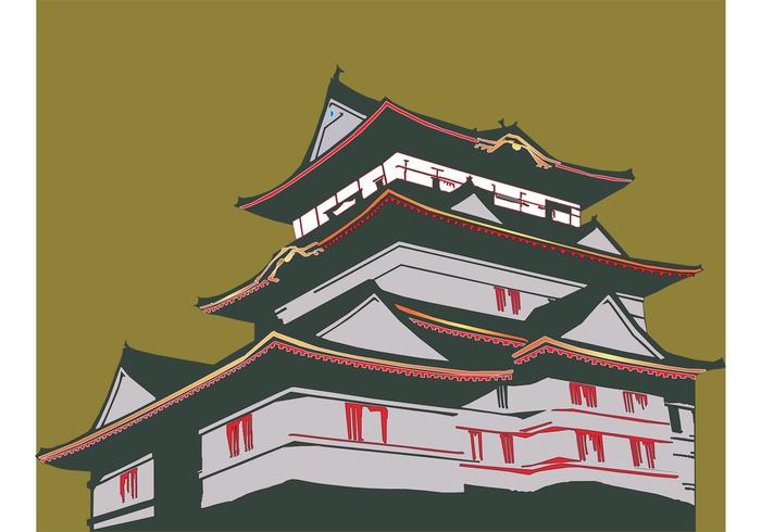 日本的房子矢量