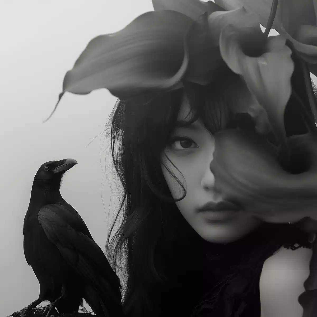 Mysterious Actress in Fog Midjourney提示词