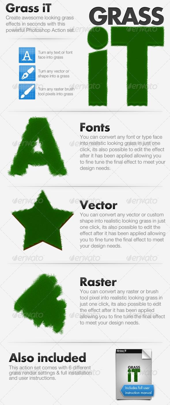 GraphicRiver 制作的PS系列动作之一----绿茵草地(含MAC系统动作)