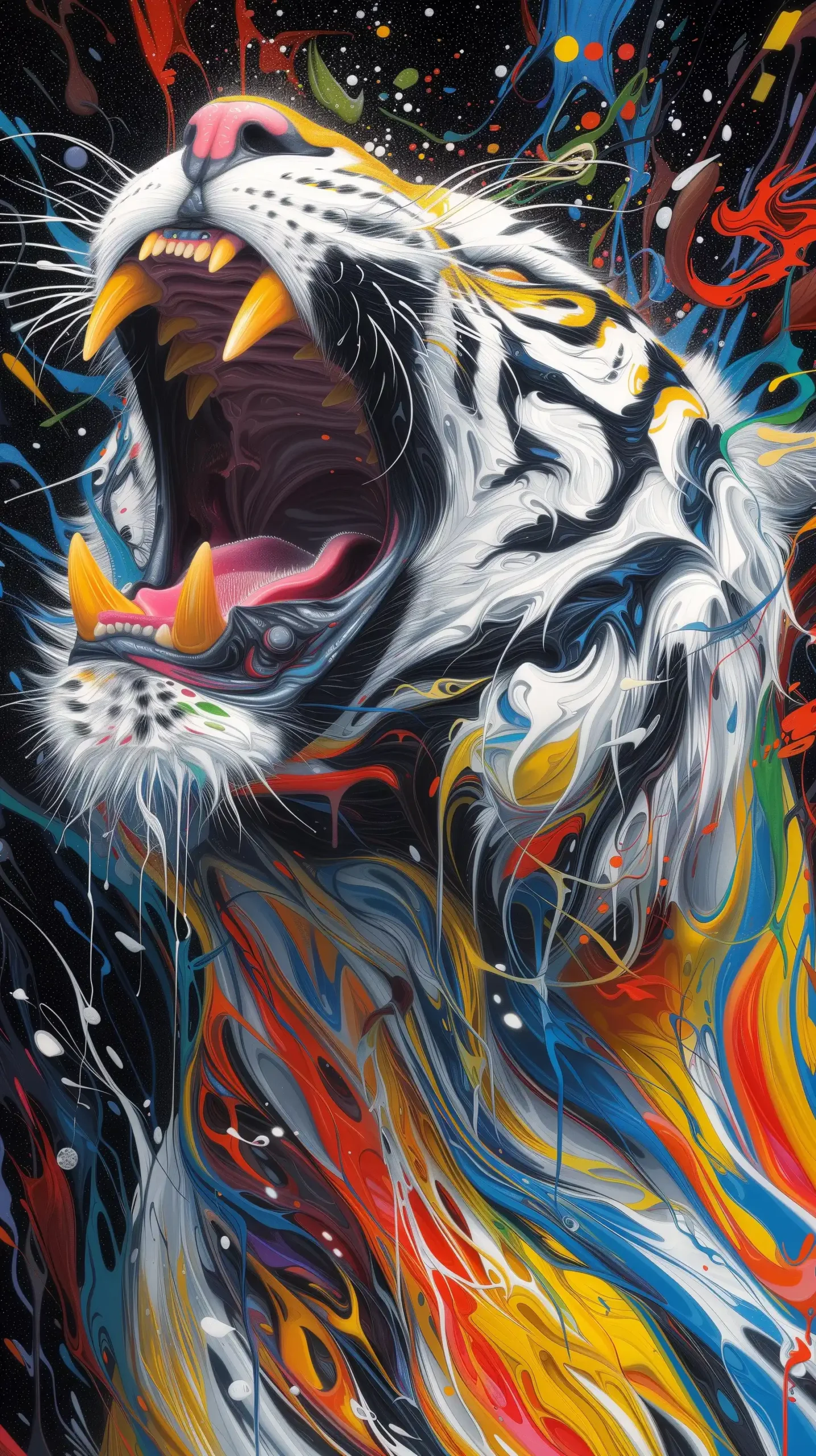 Abstract Tiger Dragon Midjourney 提示词生成效果