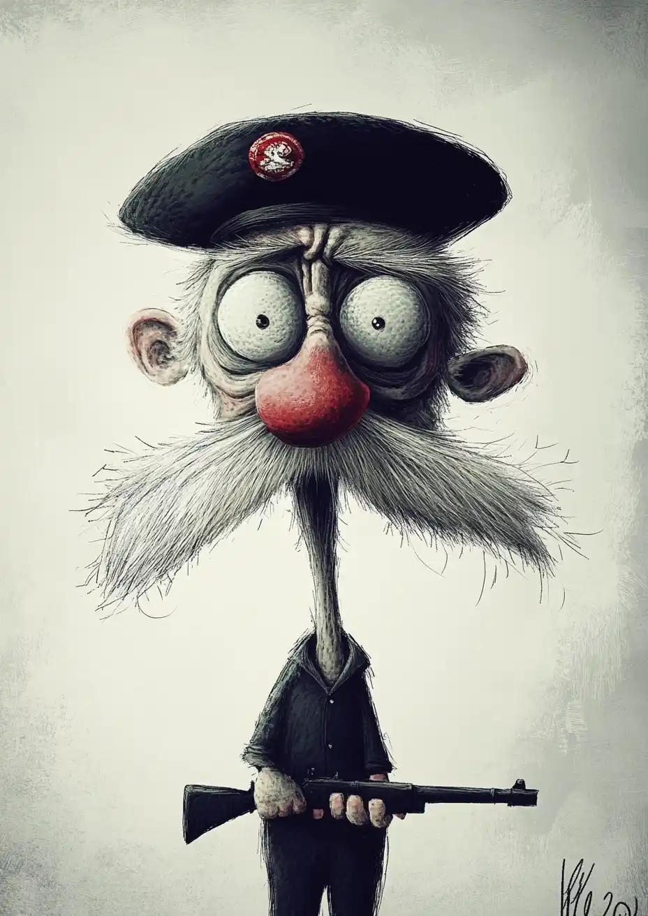 Cartoon Humor Illustration Midjourney 提示词生成效果