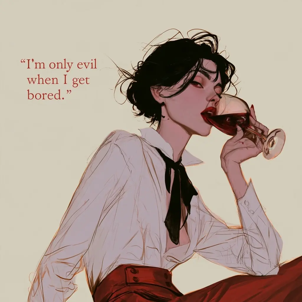 Vampire Drinking Wine Quote Midjourney提示词