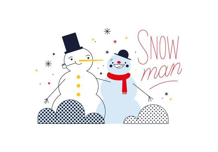 免费的雪人矢量