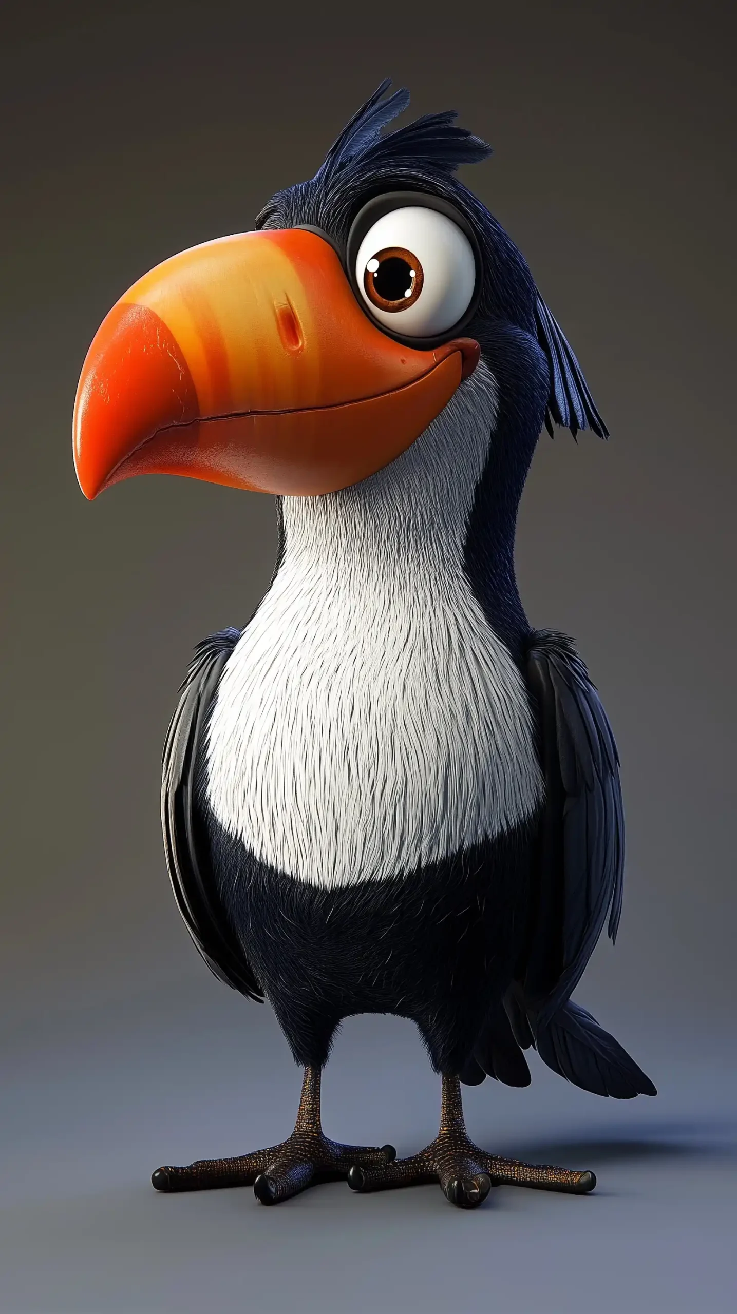 Pixar Toucan Character Design Midjourney提示词