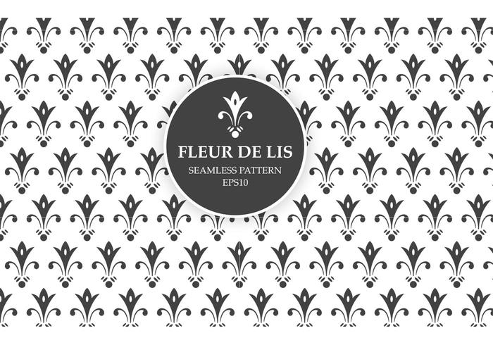 免费矢量Fleur De Lis无缝模式