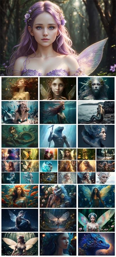 41款唯美魔幻人物精灵美人鱼JPG格式202382