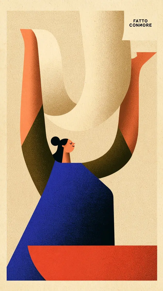 Geometric Pasta Maker Poster Midjourney提示词