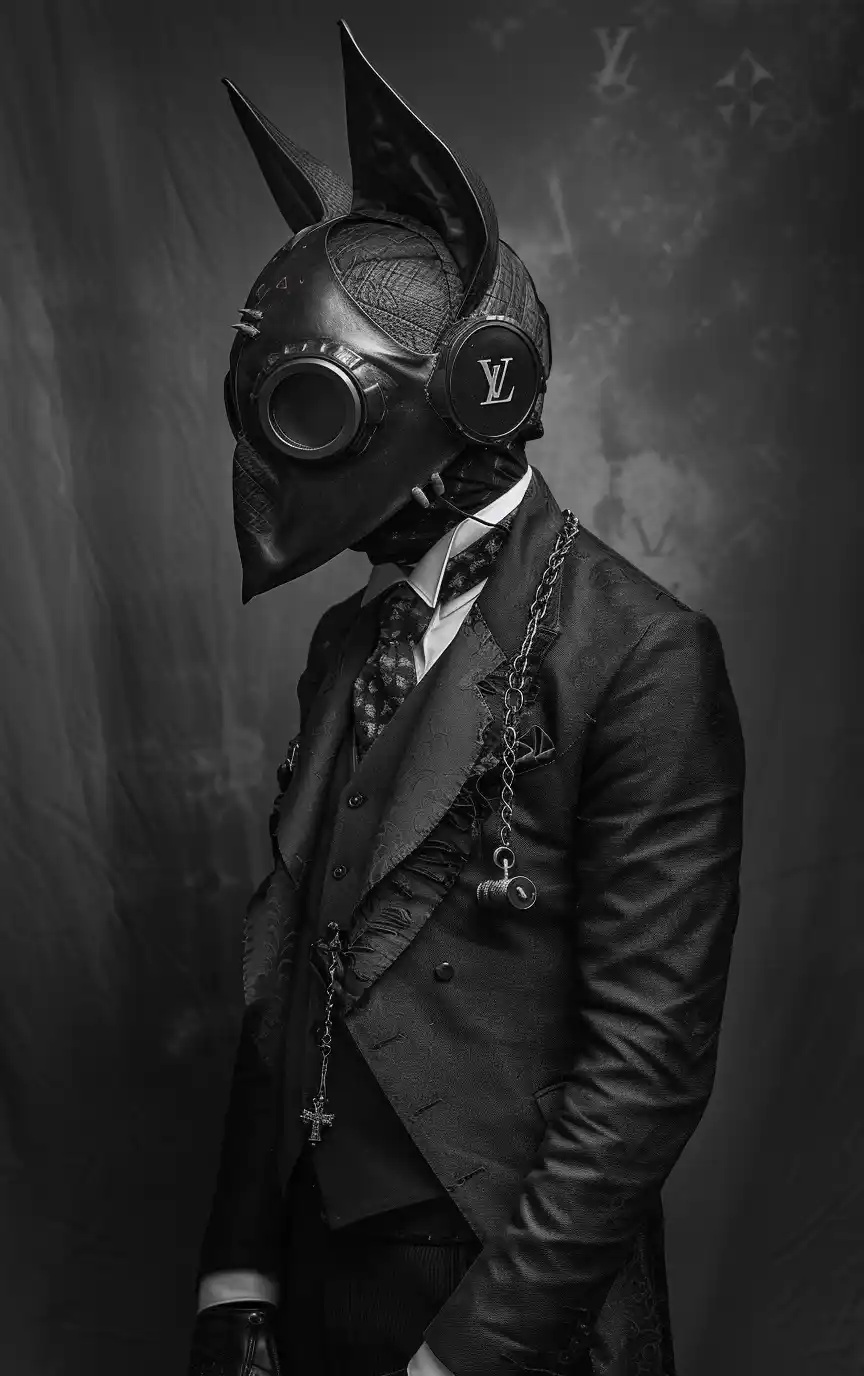Robotic Head Portrait Louis Vuitton Horror Midjourney提示词