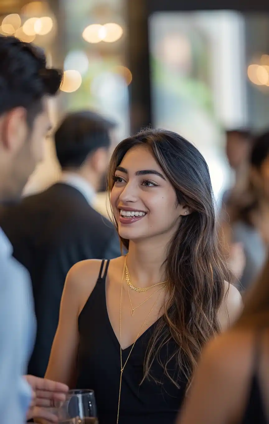 Persian Woman in Conversation Midjourney提示词