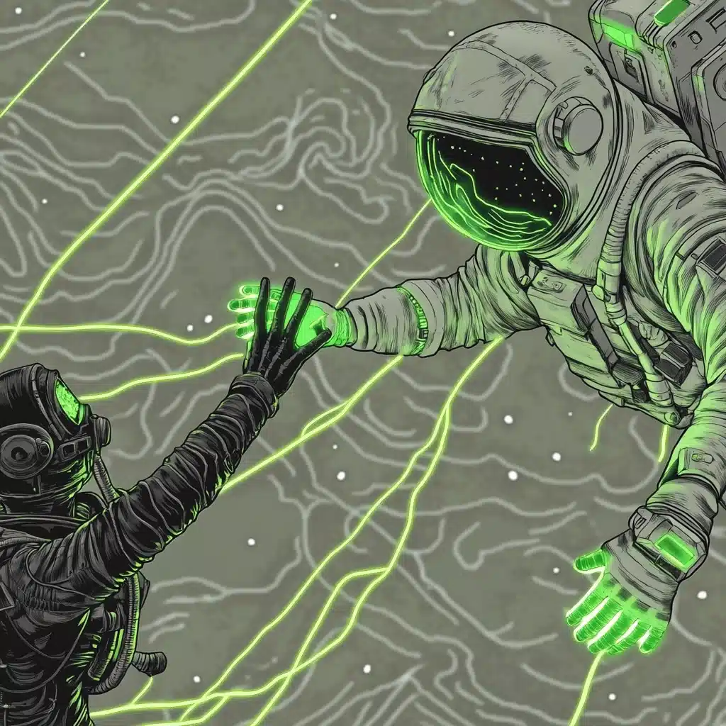 Futuristic Connection Astronaut and Diver Midjourney提示词