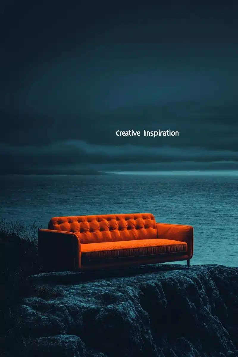 Minimalist Sofa by Ocean Cliff Midjourney提示词