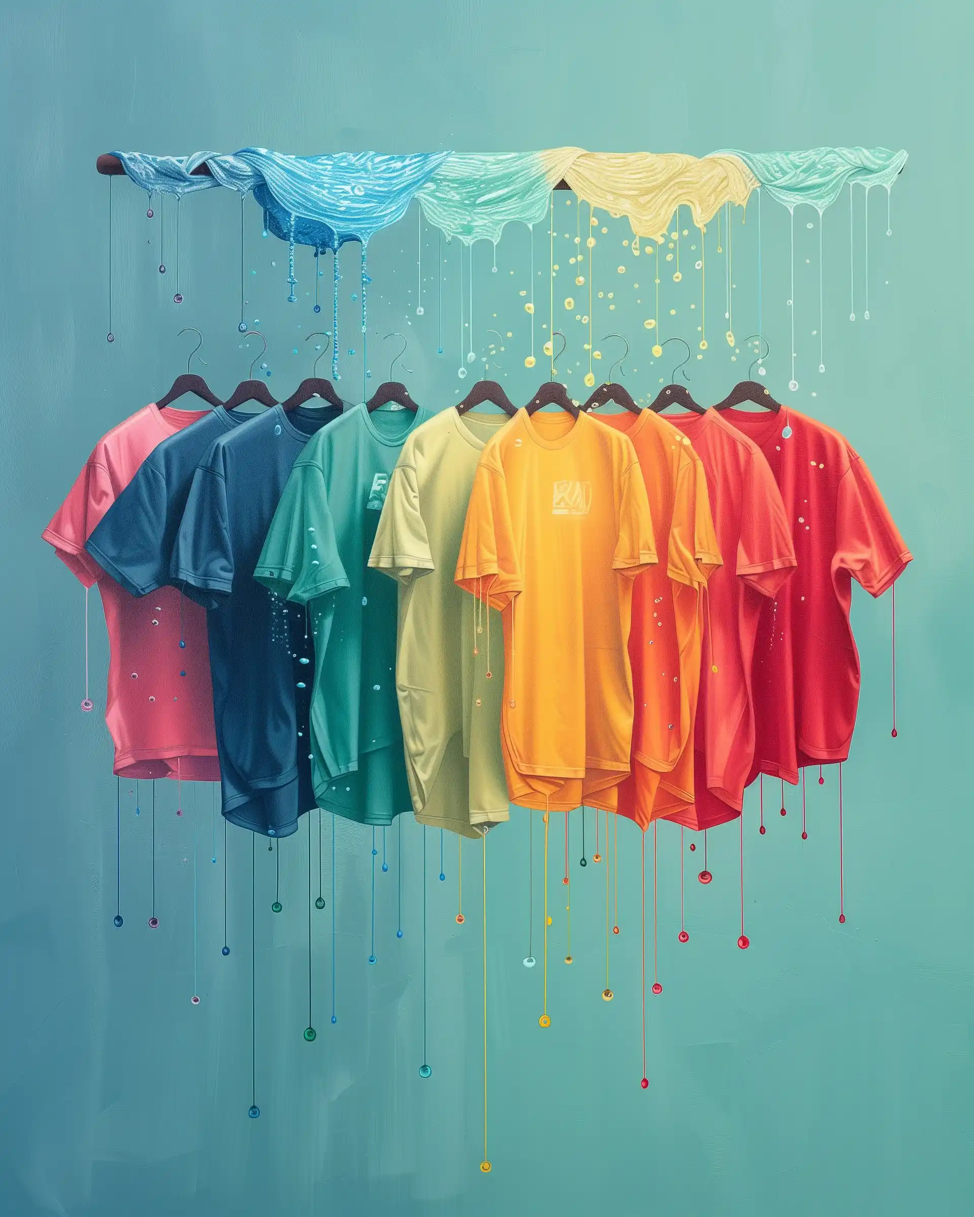 Shirt Rain 2D Raw Midjourney提示词