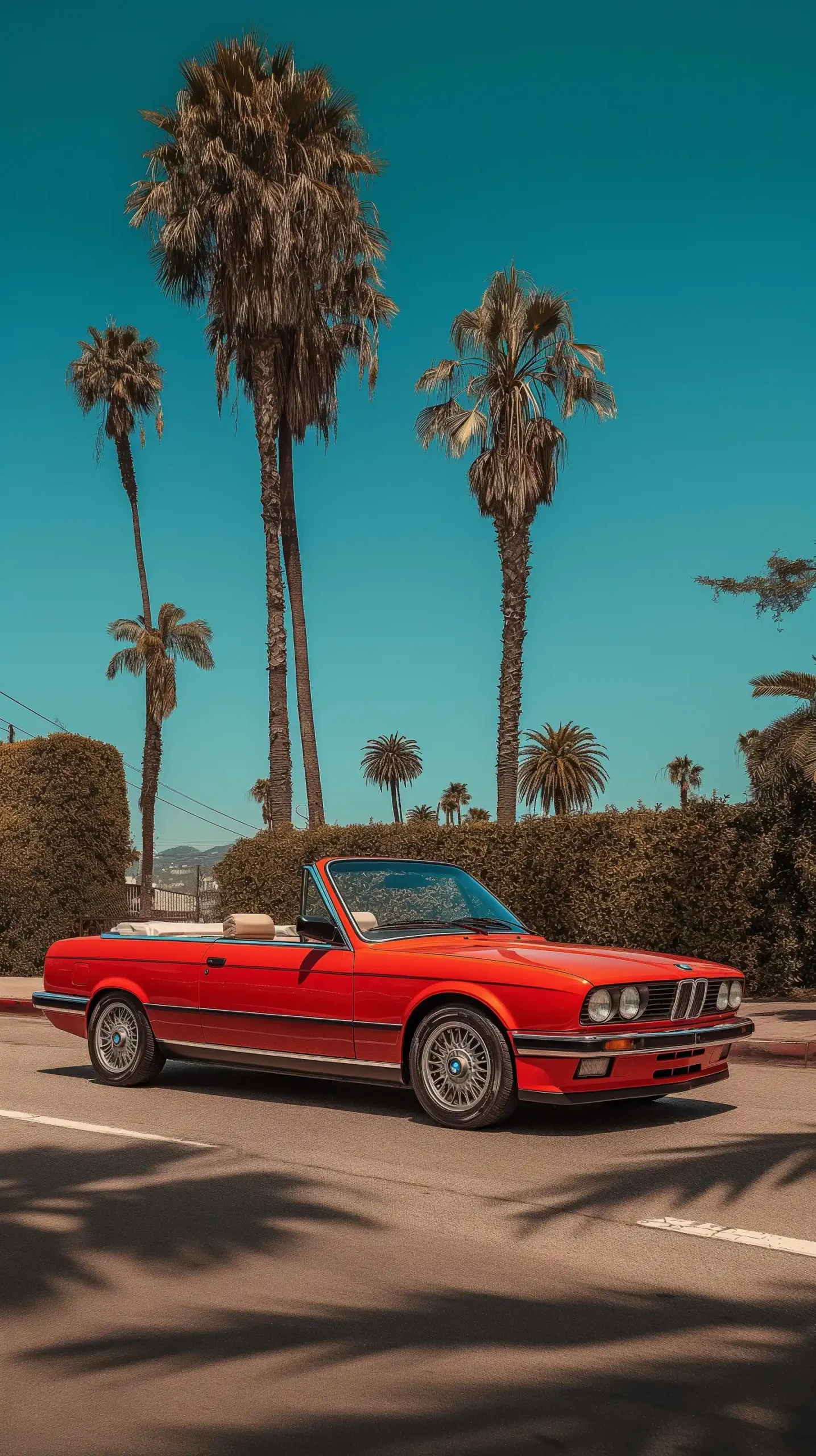 Convertible E30 in LA Midjourney提示词