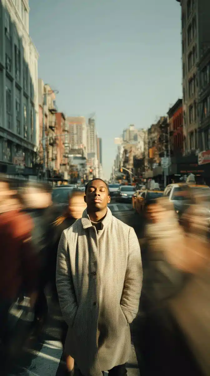 Cinematic Man in Motion Midjourney提示词