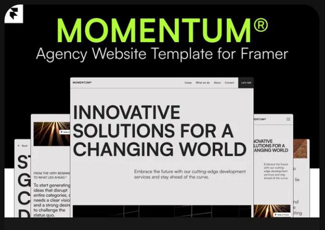 MOMENTUM - Agency Website Template for Framer