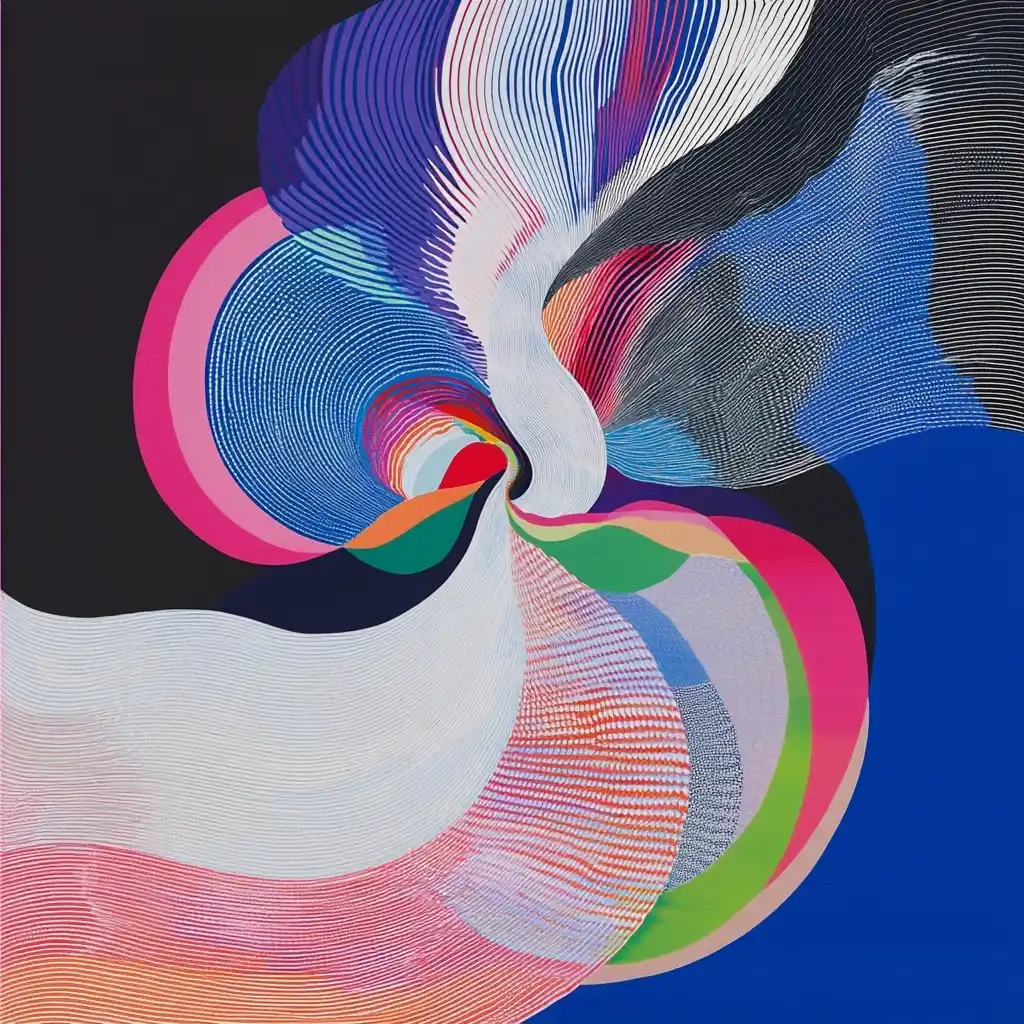 Colorful Vortex Design Midjourney提示词