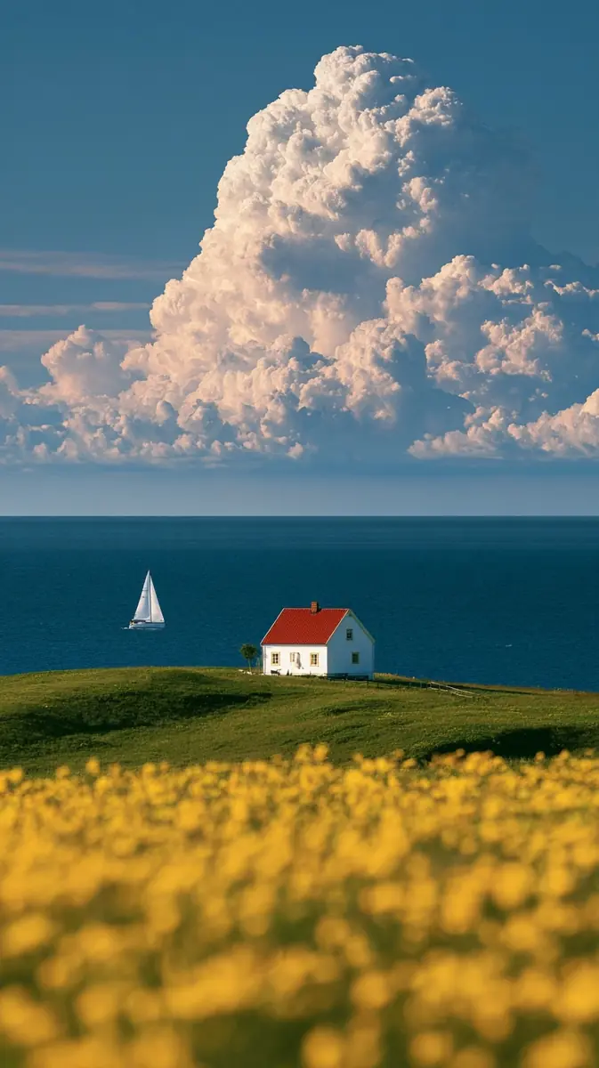 Coastal Landscape Photography Midjourney提示词
