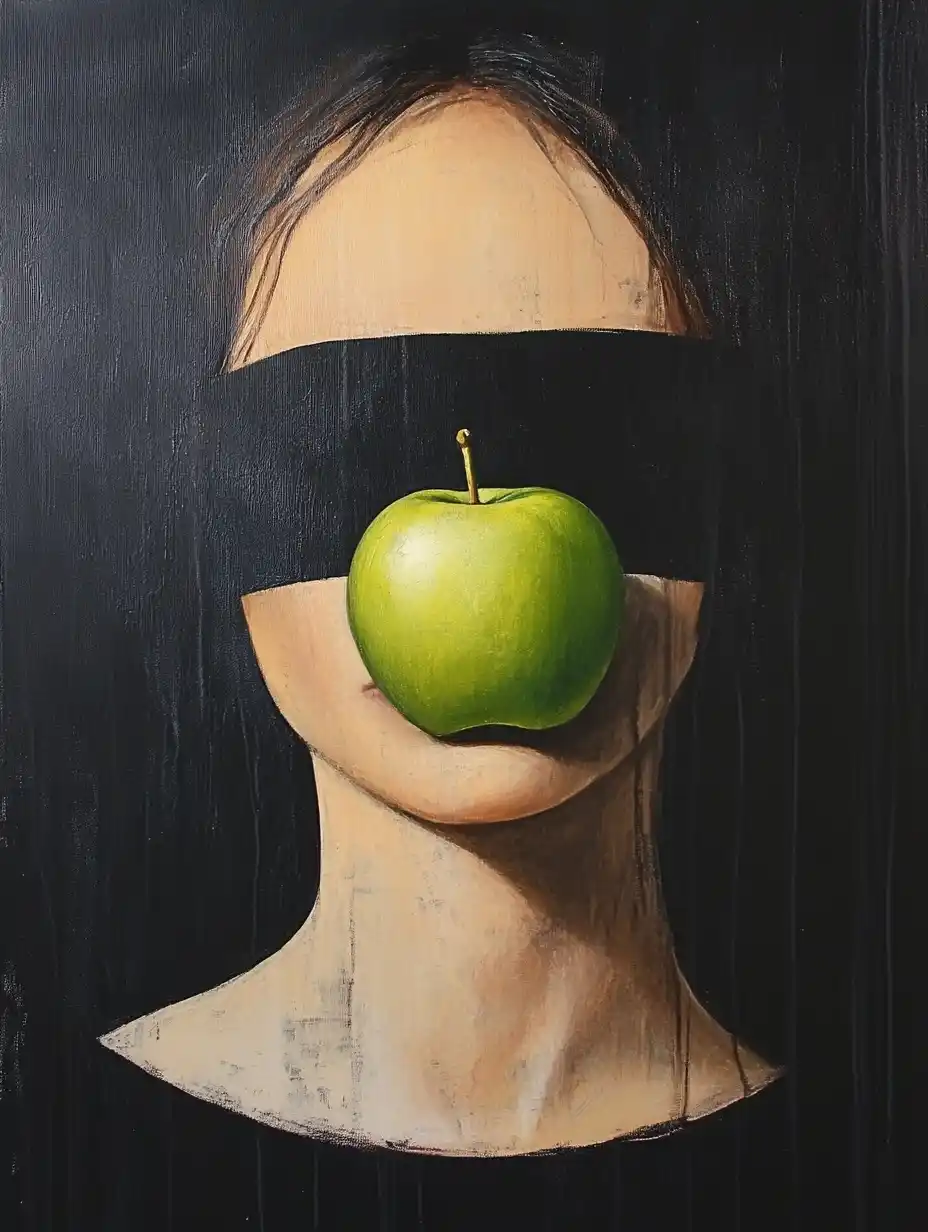 Surreal Minimalist Apple Art Midjourney提示词
