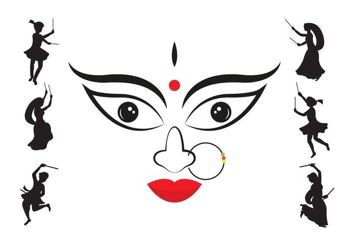 Navratri的传染媒介例证