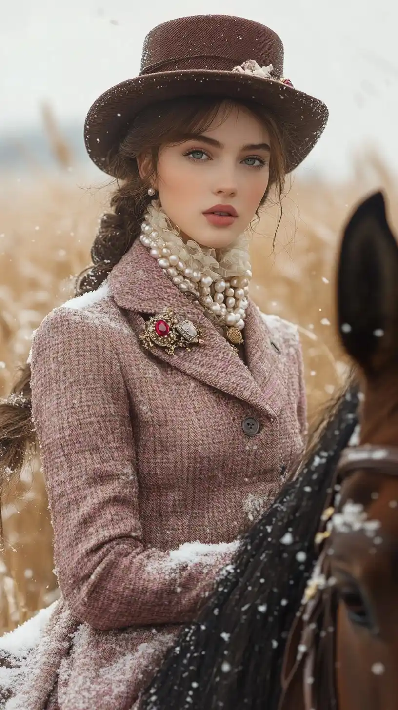 Scarlett OHara on Horse Midjourney提示词