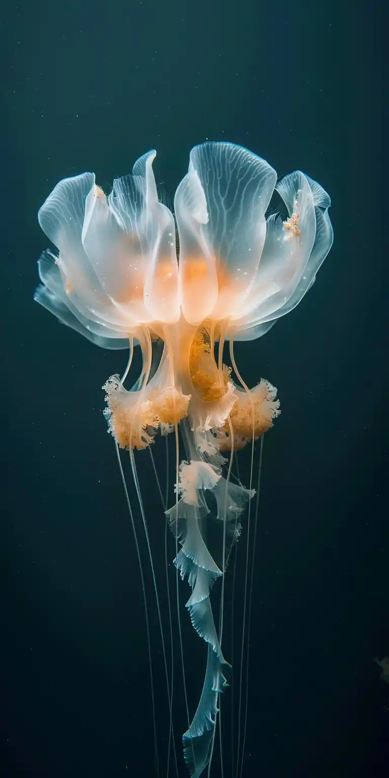 Translucent Jellyfish Botanicals Midjourney提示词