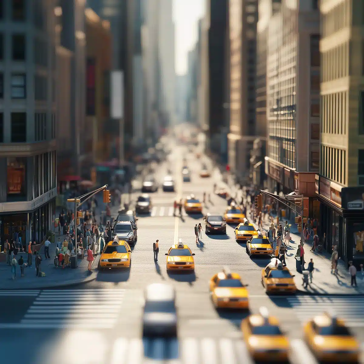 Hyper-Realistic Miniature NYC Midjourney提示词