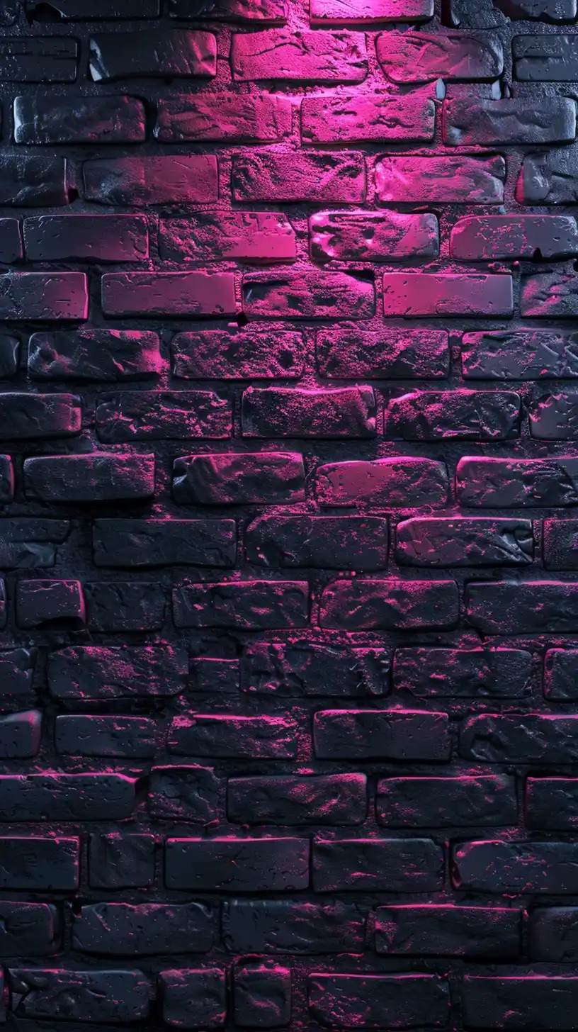 Brick Wall Panorama in Black Pink 3D Midjourney提示词