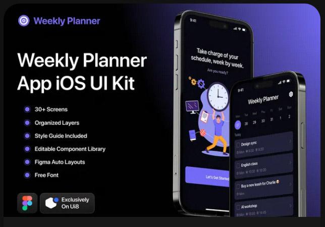 Weekly Planner App UI Kit