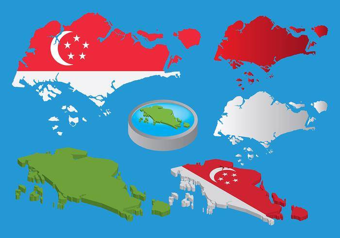 免费新加坡地图矢量