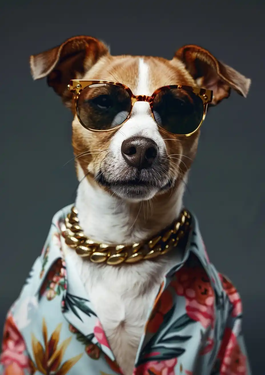 Photorealistic Jack Russell Terrier Midjourney提示词