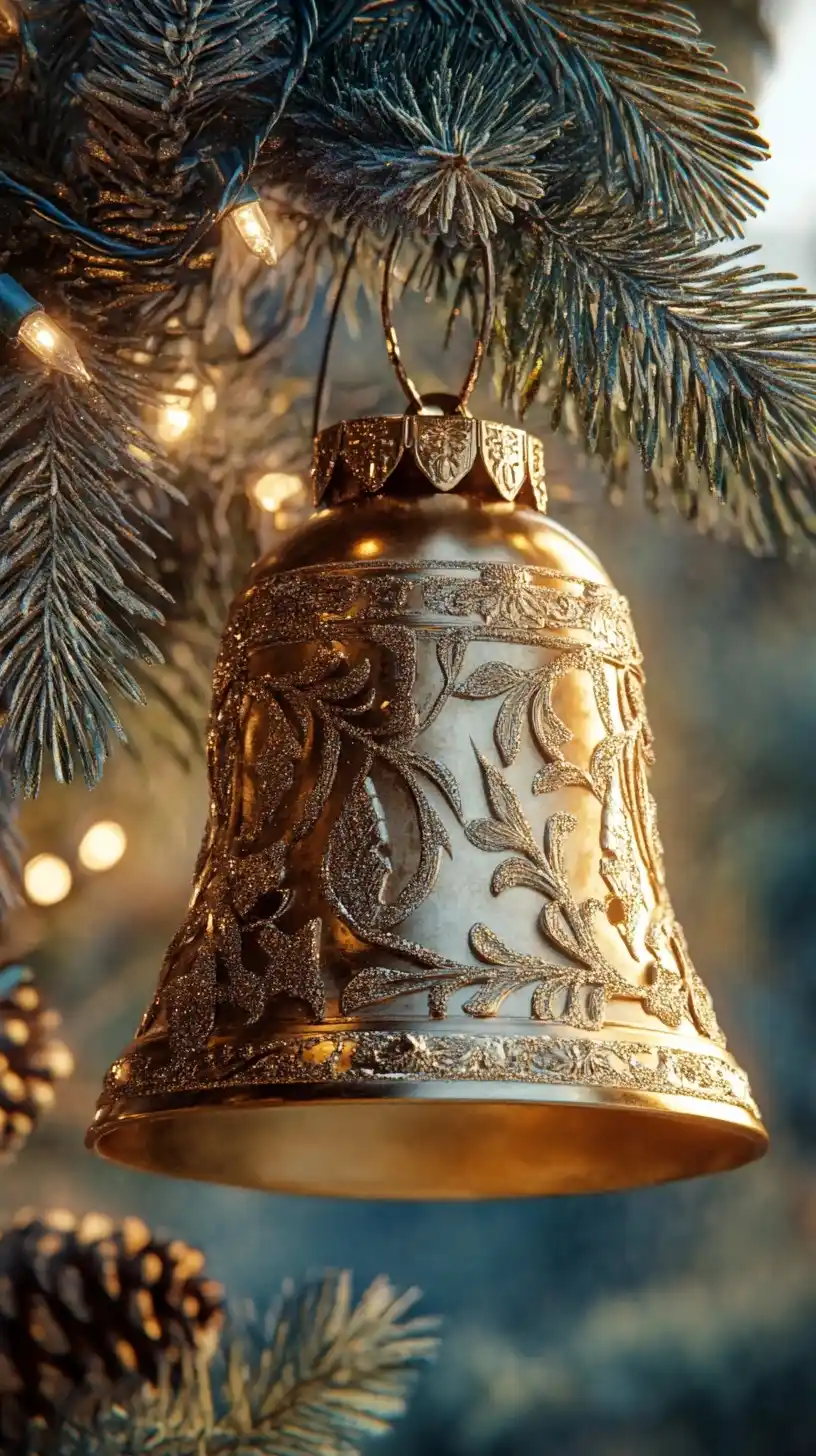 Decorative Christmas Bell Design Midjourney提示词