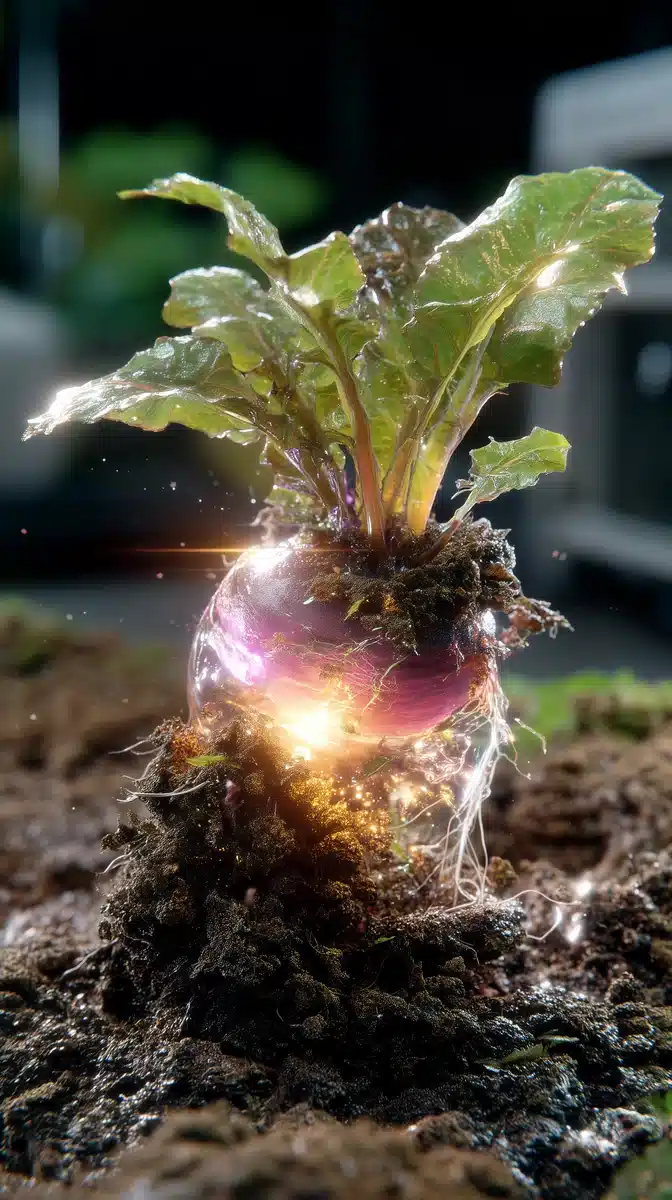 Glowing Beetroot Botanical Illustration Midjourney提示词