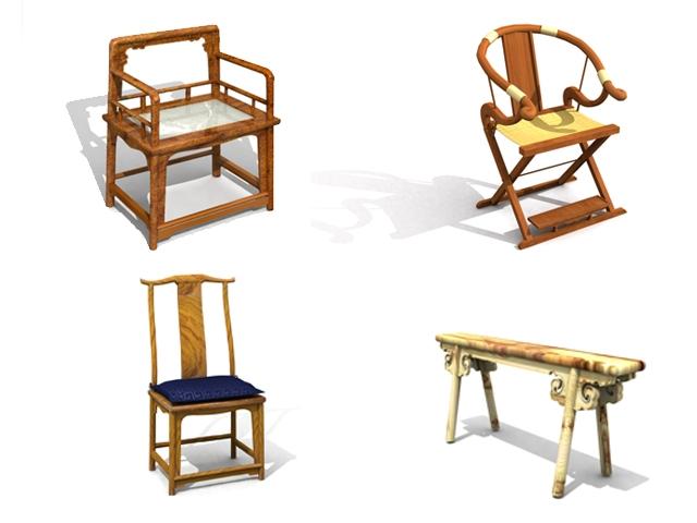 3D中式家具系列2(带材质)