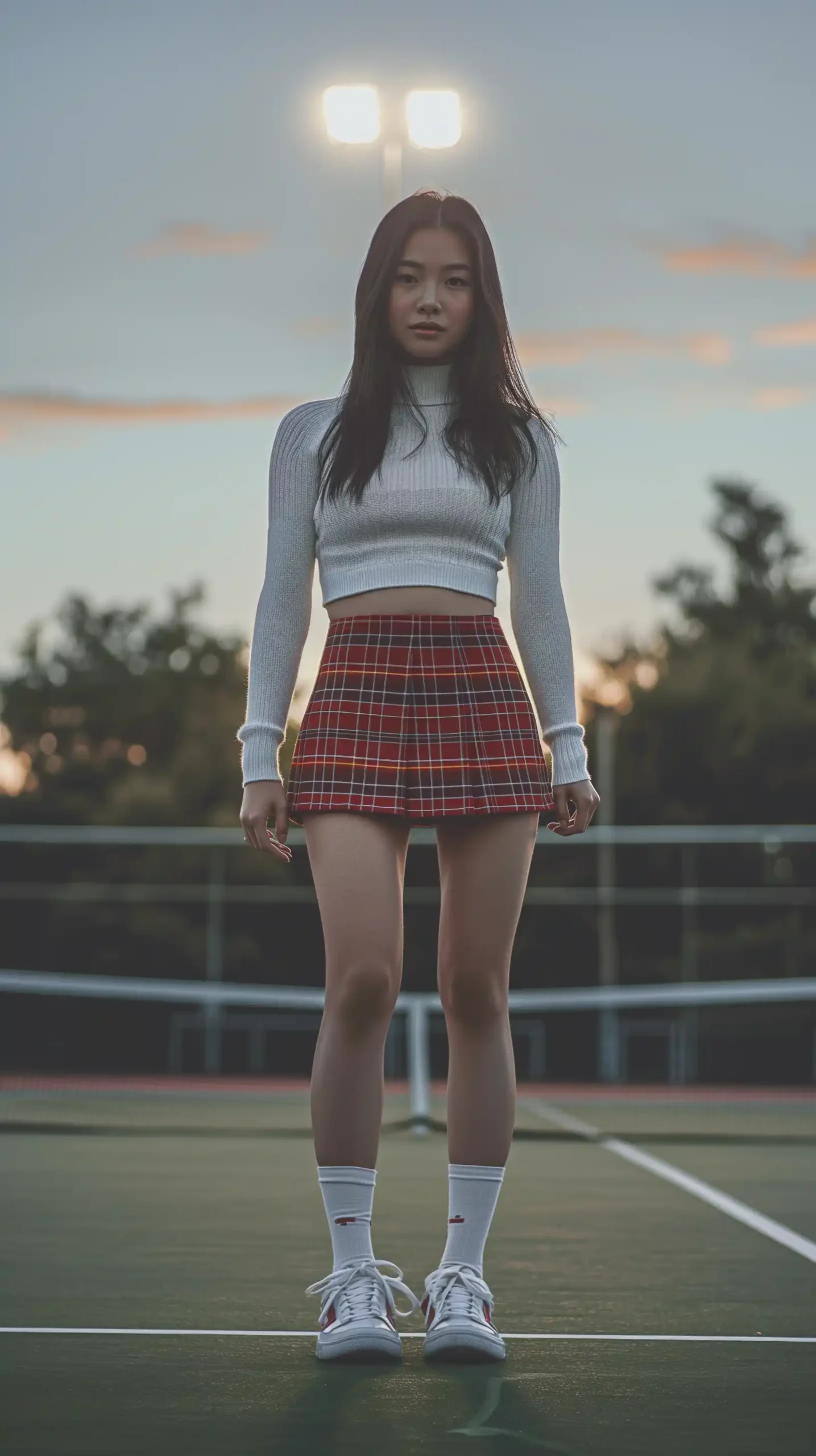 Preppy Asian Tennis Player Midjourney提示词