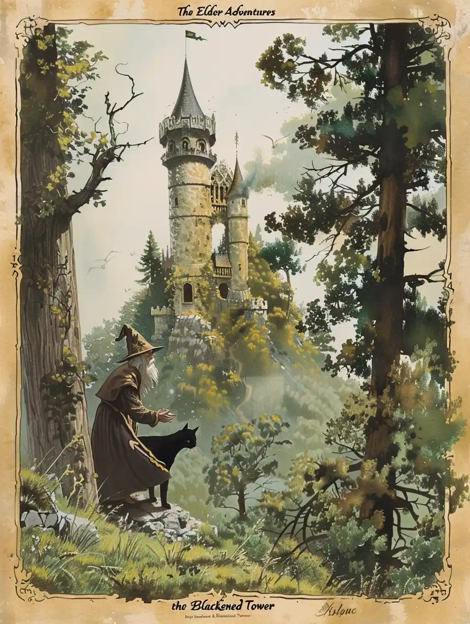 Elder Adventurers Fantasy Cover Midjourney提示词
