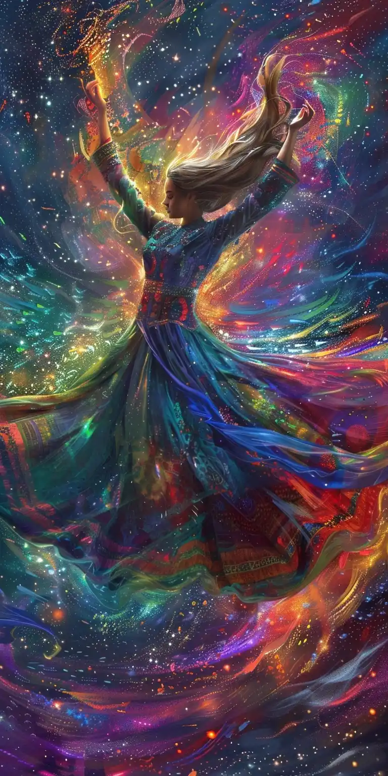Ottoman Dancescape Illustration Midjourney提示词
