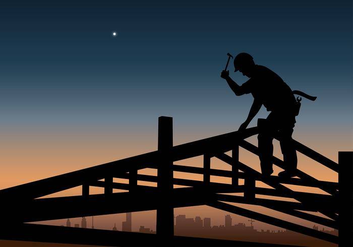 匠人建立剪影免费矢量