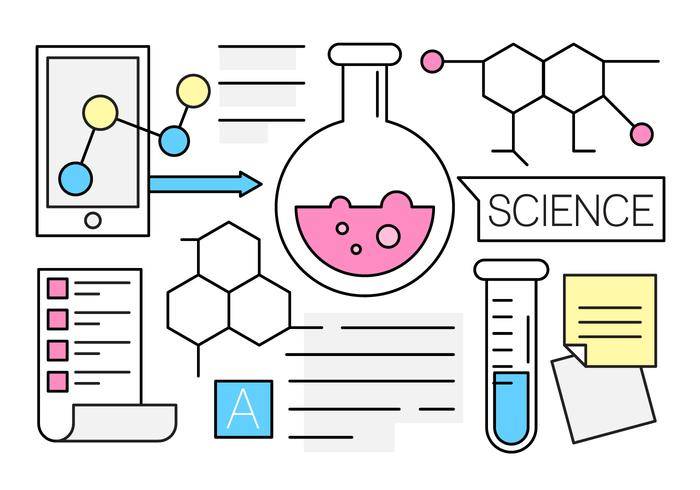免费的线性科学图标