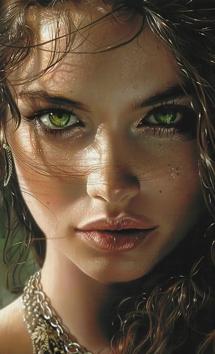 Realistic Woman Luis Royo Midjourney提示词