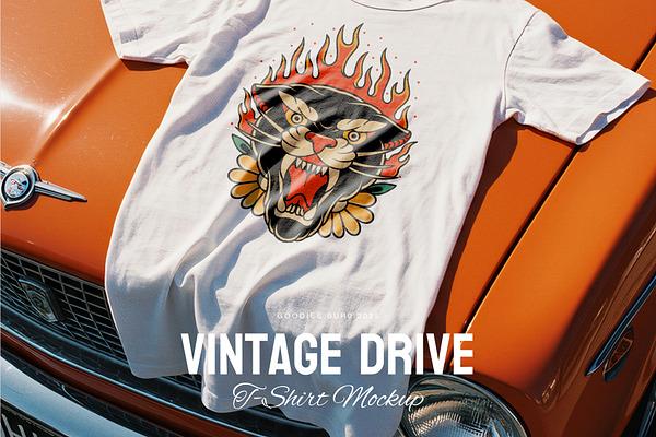 Vintage Drive T Shirt Mockup