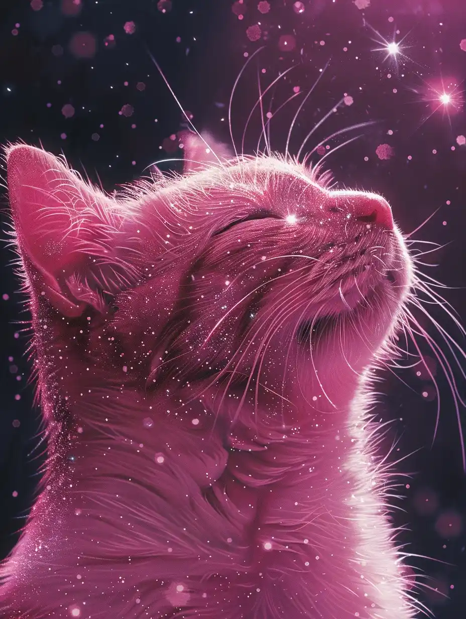 Glitter Cat Kawaii Diamond Midjourney提示词